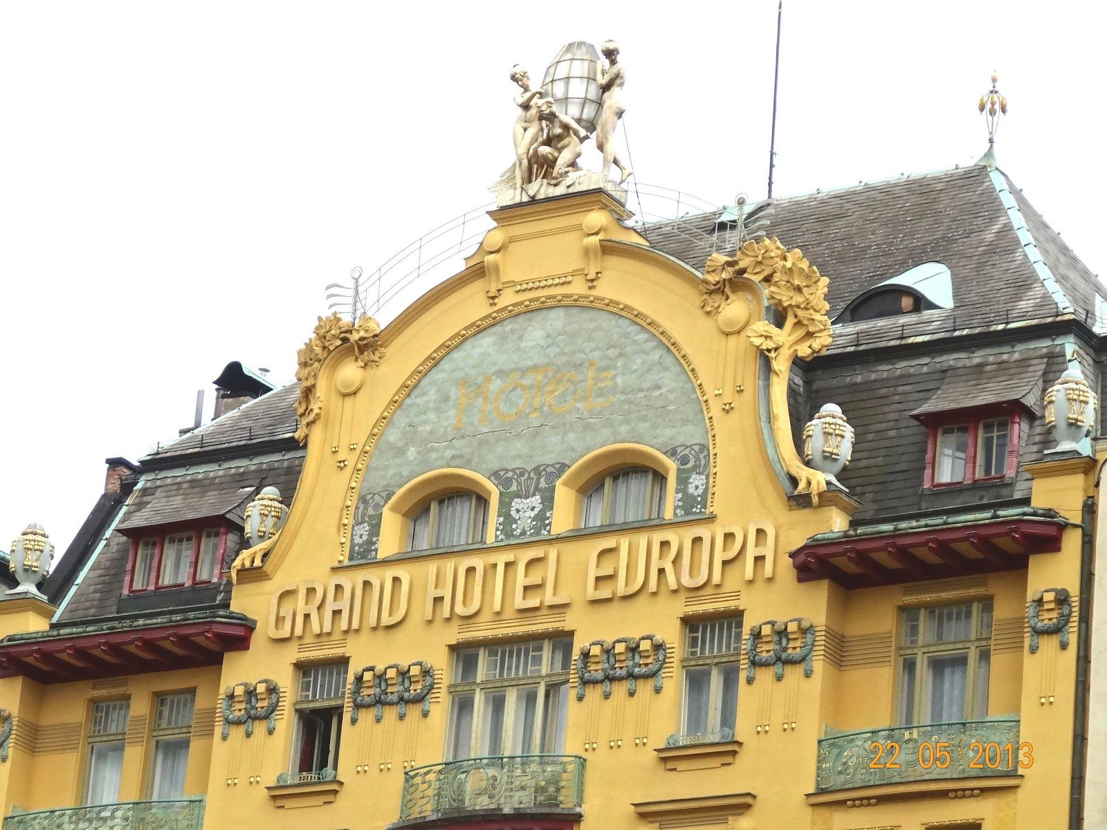 Art Nouveau jewel of Wenceslas Square - Hotel Europe, formerly Grandhotel Sroubek