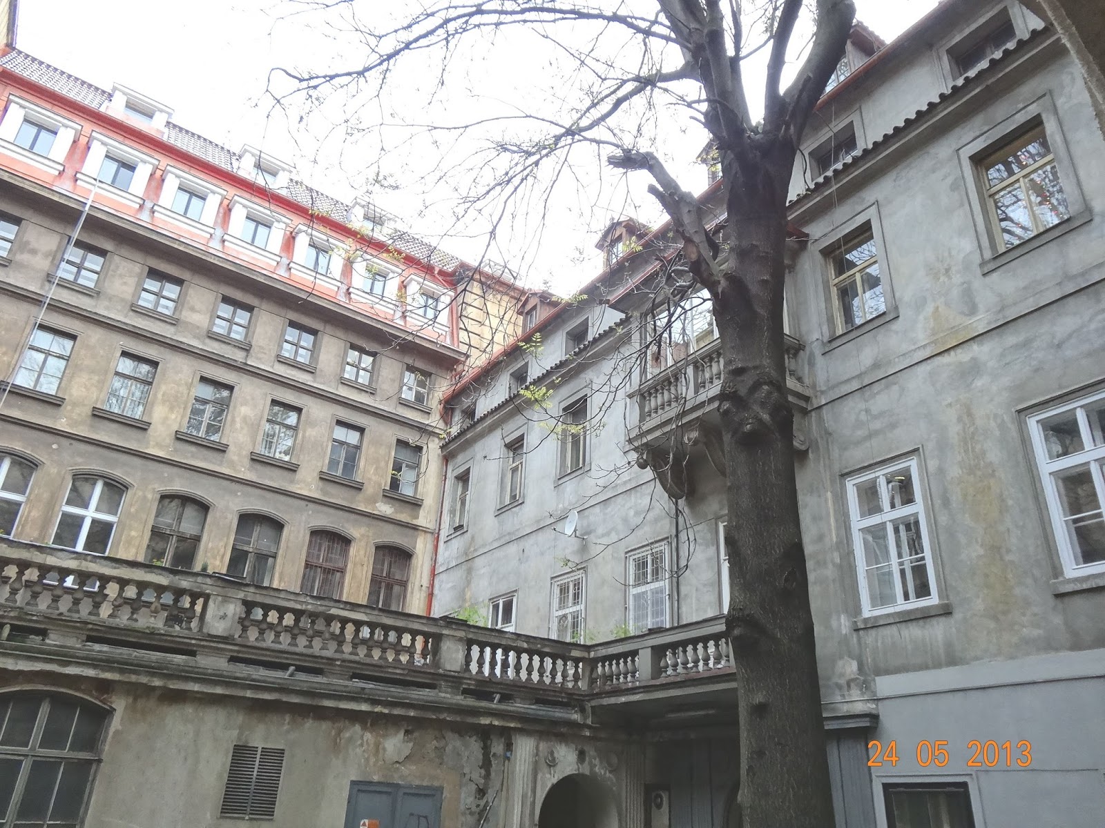 The courtyard forms a part of alleyway Spalena Stret - Opatovicka Street