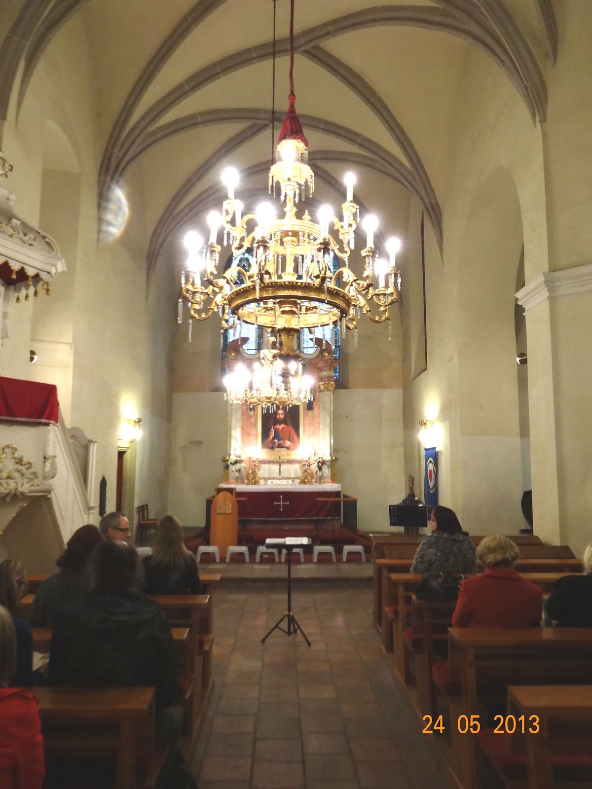Inside the church you will be surprised by beautifully preserved Gothic ribs