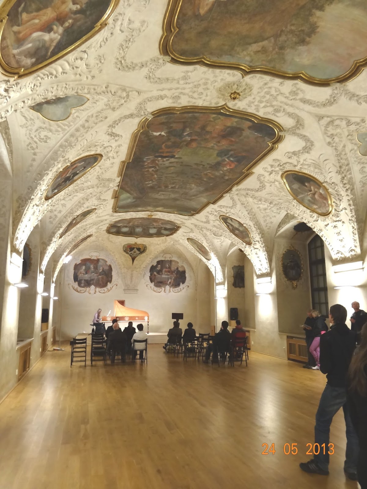 The most beautiful room of monastery is the baroque refectory (dining room of monks), where also many social events take place.  Also Milos Forman's film "Amadeus" has been shooting in the room.
