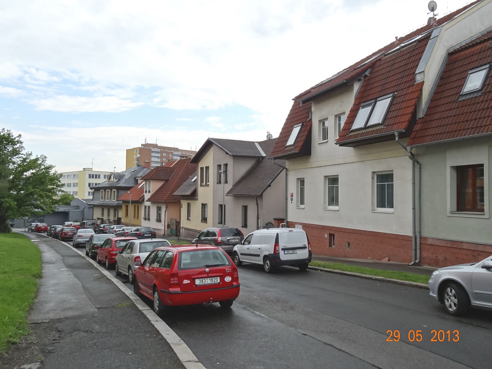 Refurbished and already partially rebuilt houses in V Jezerach street ( In Lakes street )